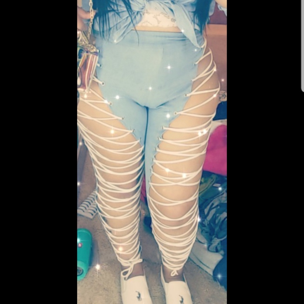 LACE UP pants